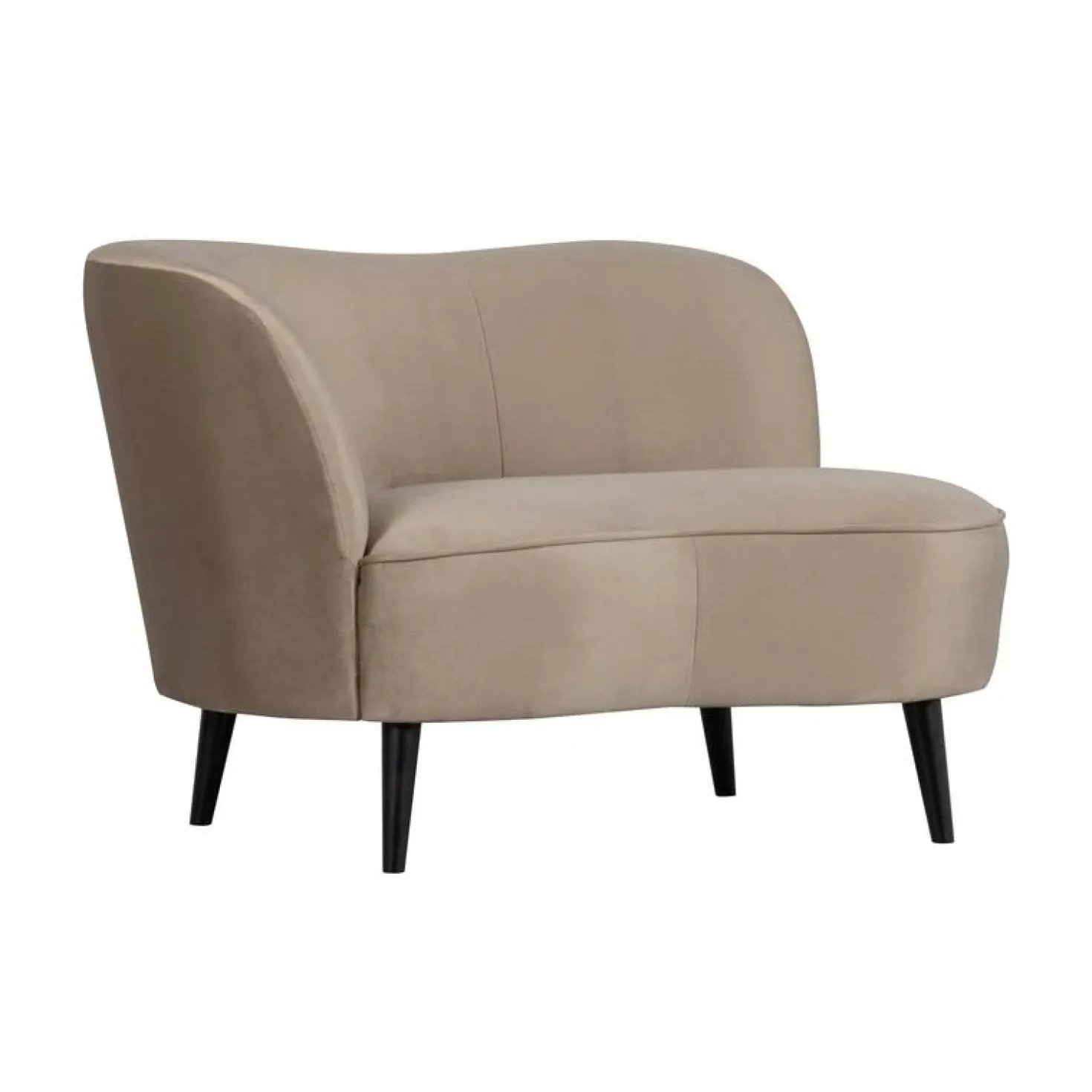 Sara Lounge Fauteuil Links Velvet Khaki 112cm