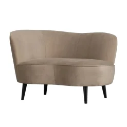 Sara Lounge Fauteuil Links Velvet Khaki 112cm