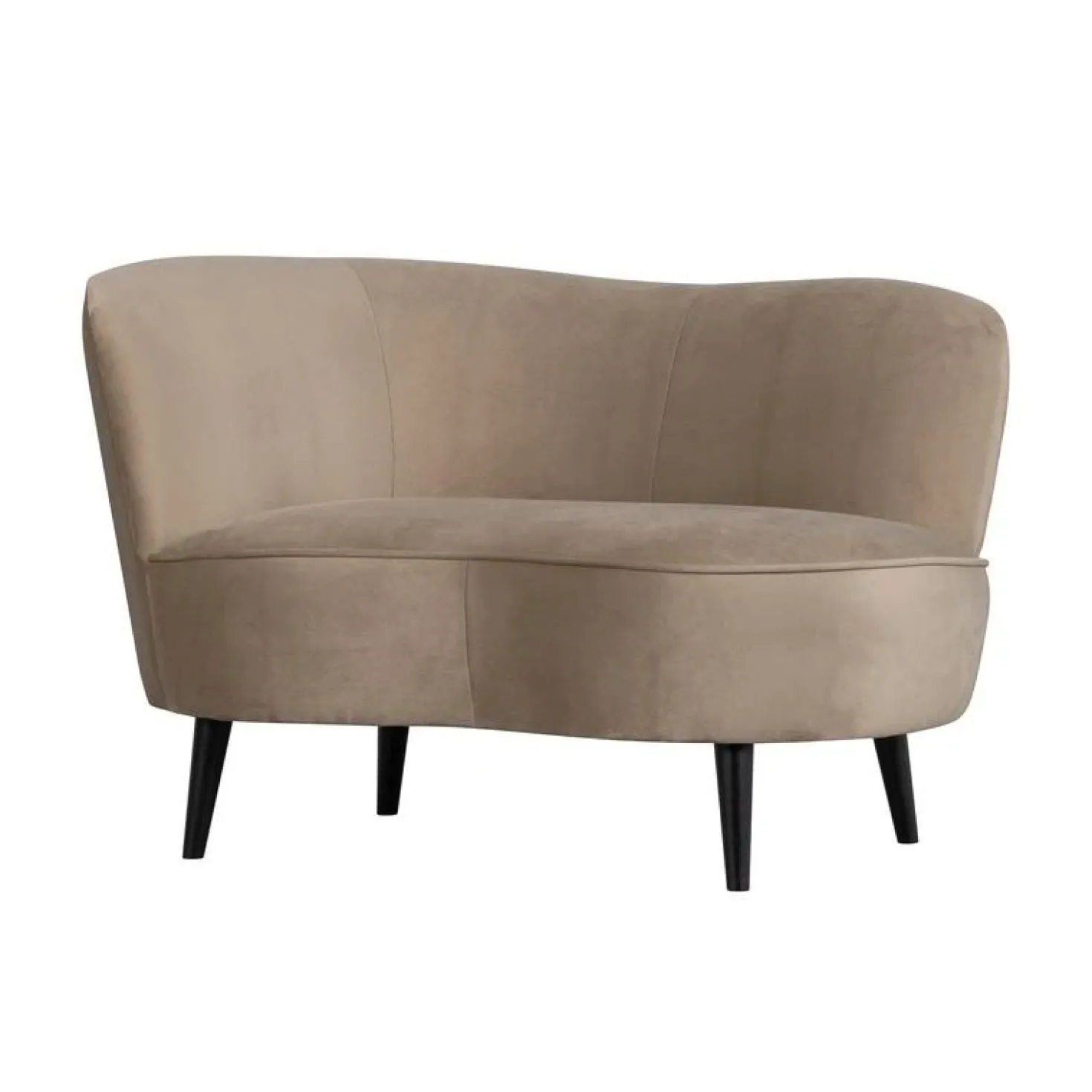 Sara Lounge Fauteuil Links Velvet Khaki 112cm