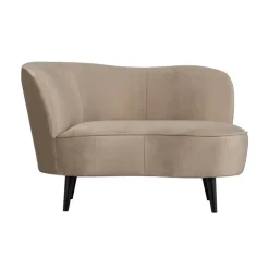 Sara Lounge Fauteuil Links Velvet Khaki 112cm