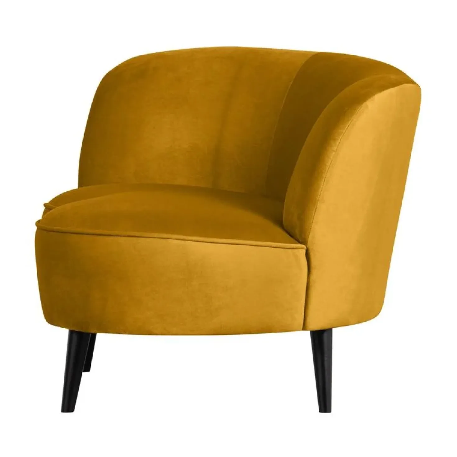 Sara Lounge Fauteuil Links Velvet Oker 112cm