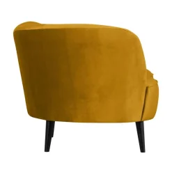 Sara Lounge Fauteuil Links Velvet Oker 112cm