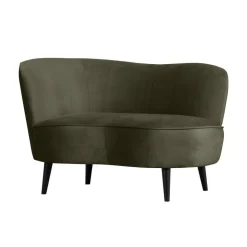 Sara Lounge Fauteuil Links Velvet Warm Groen 112cm