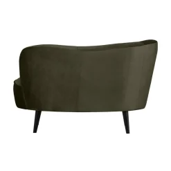 Sara Lounge Fauteuil Links Velvet Warm Groen 112cm