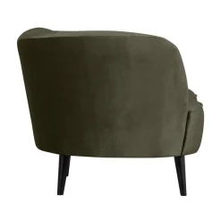 Sara Lounge Fauteuil Links Velvet Warm Groen 112cm