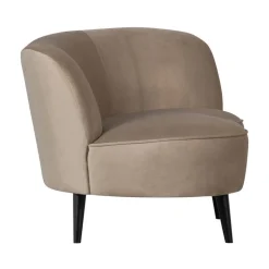 Sara Lounge Fauteuil Rechts Velvet Khaki 112cm