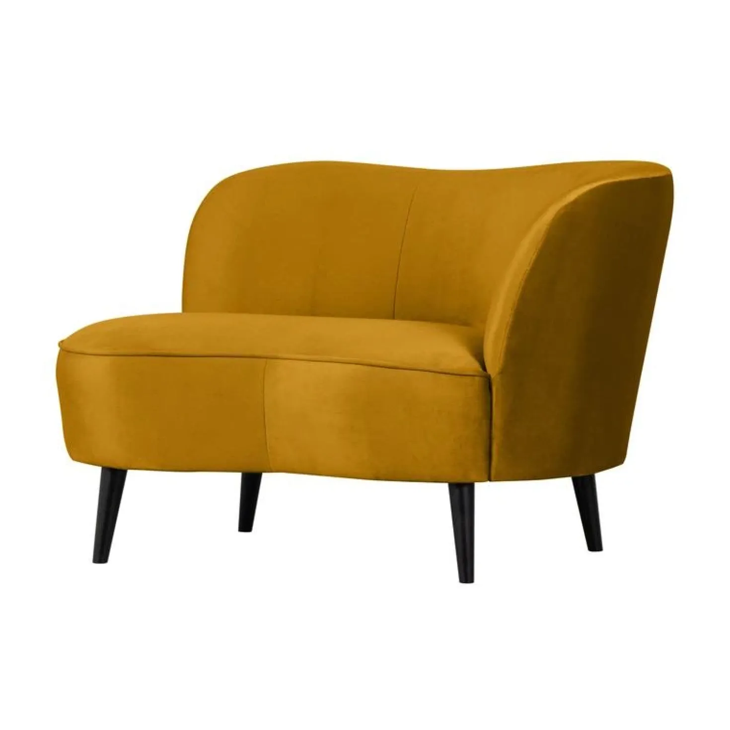 Sara Lounge Fauteuil Rechts Velvet Oker 112cm