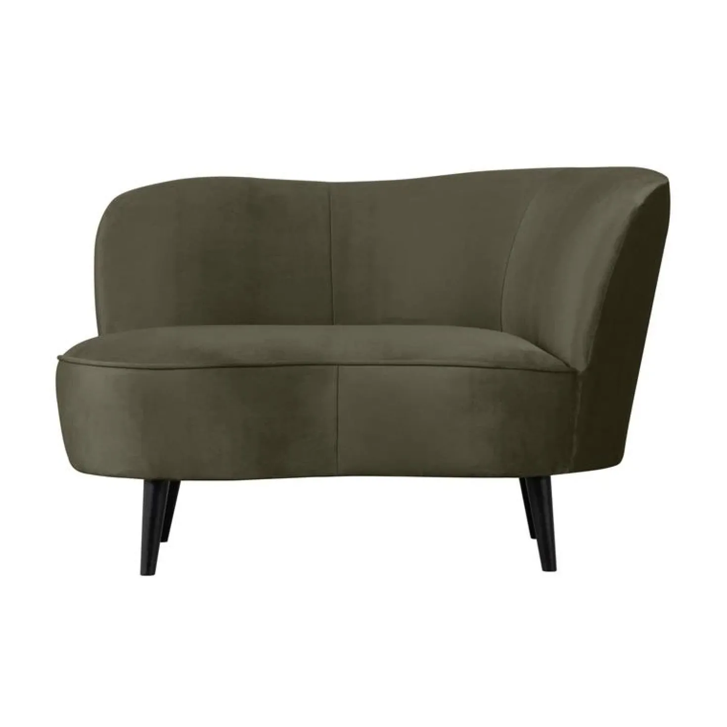 Sara Lounge Fauteuil Rechts Velvet Warm Groen 112cm
