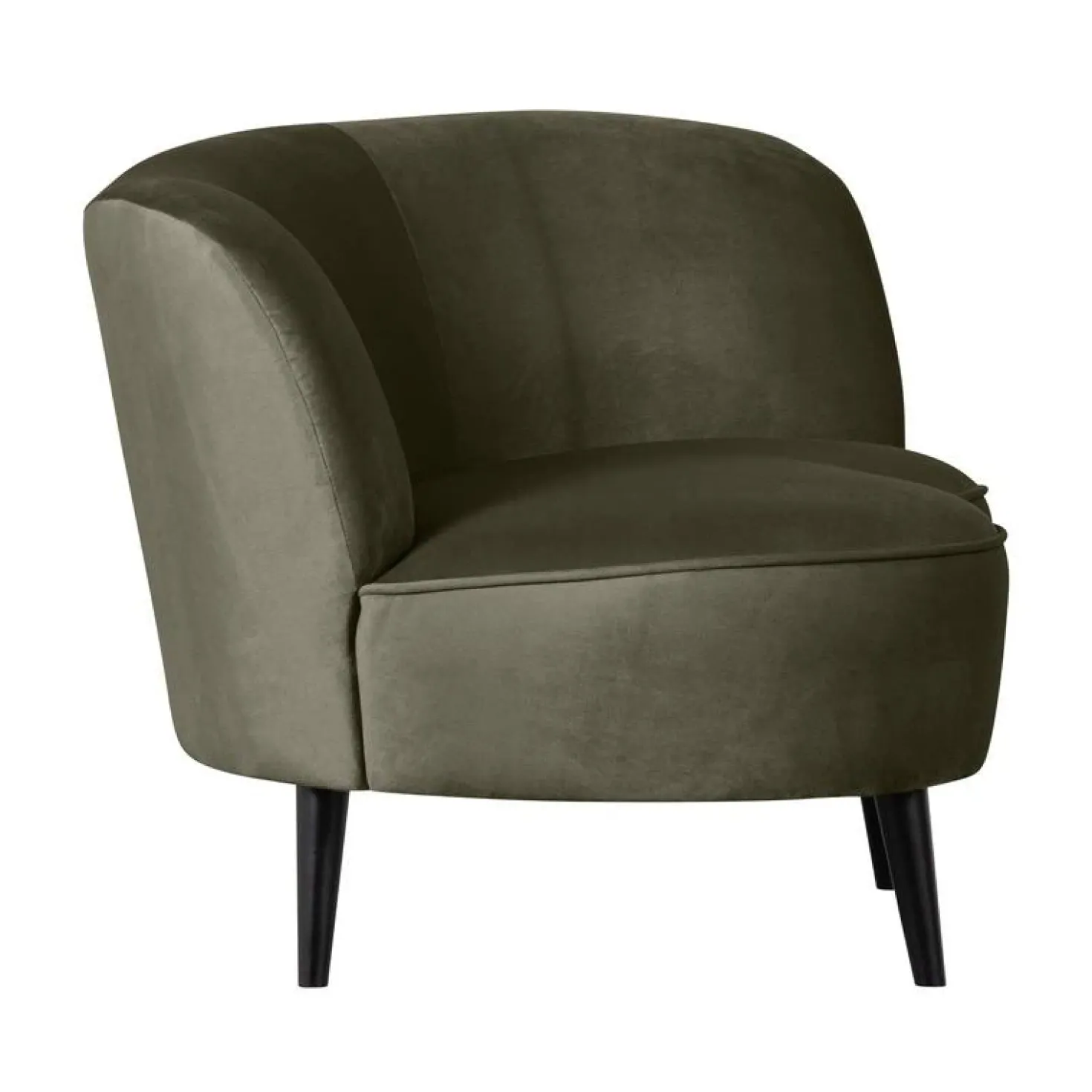 Sara Lounge Fauteuil Rechts Velvet Warm Groen 112cm
