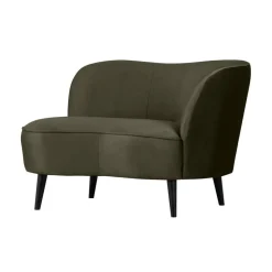 Sara Lounge Fauteuil Rechts Velvet Warm Groen 112cm