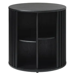 Sarita bijzettafel zwart eikenhoutfineer 60cm