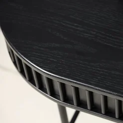 Sarita bureautafel zwart eikenhoutfineer 120cm