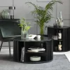 Sarita salontafel zwart eikenhoutfineer 85cm