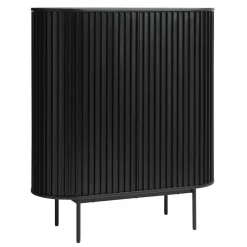 Sarita wandkast zwart eikenhoutfineer 110cm