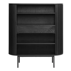 Sarita wandkast zwart eikenhoutfineer 110cm