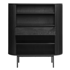 Sarita wandkast zwart eikenhoutfineer 110cm