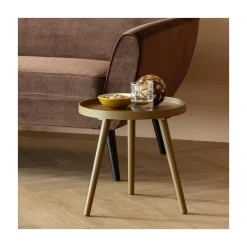 Sasha Bijzettafel rond Honinggeel 41cm
