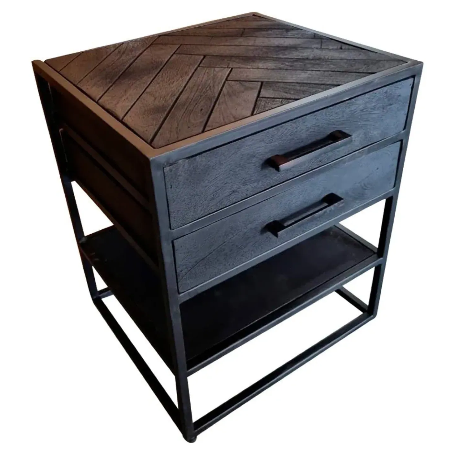 Scandi houten nachtkastje 45cm zwart