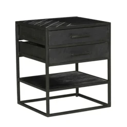 Scandi houten nachtkastje 45cm zwart