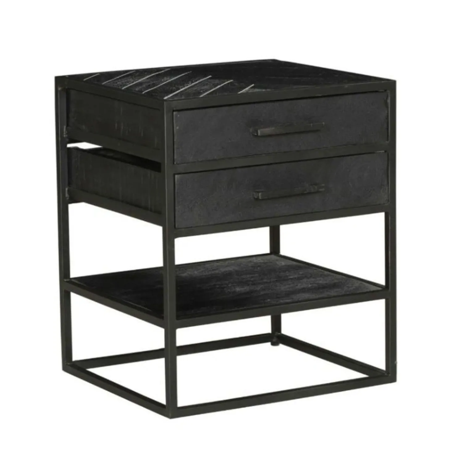 Scandi houten nachtkastje 45cm zwart
