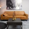 Scandi salontafel industrieel mangohout visgraat zwart 4 lades