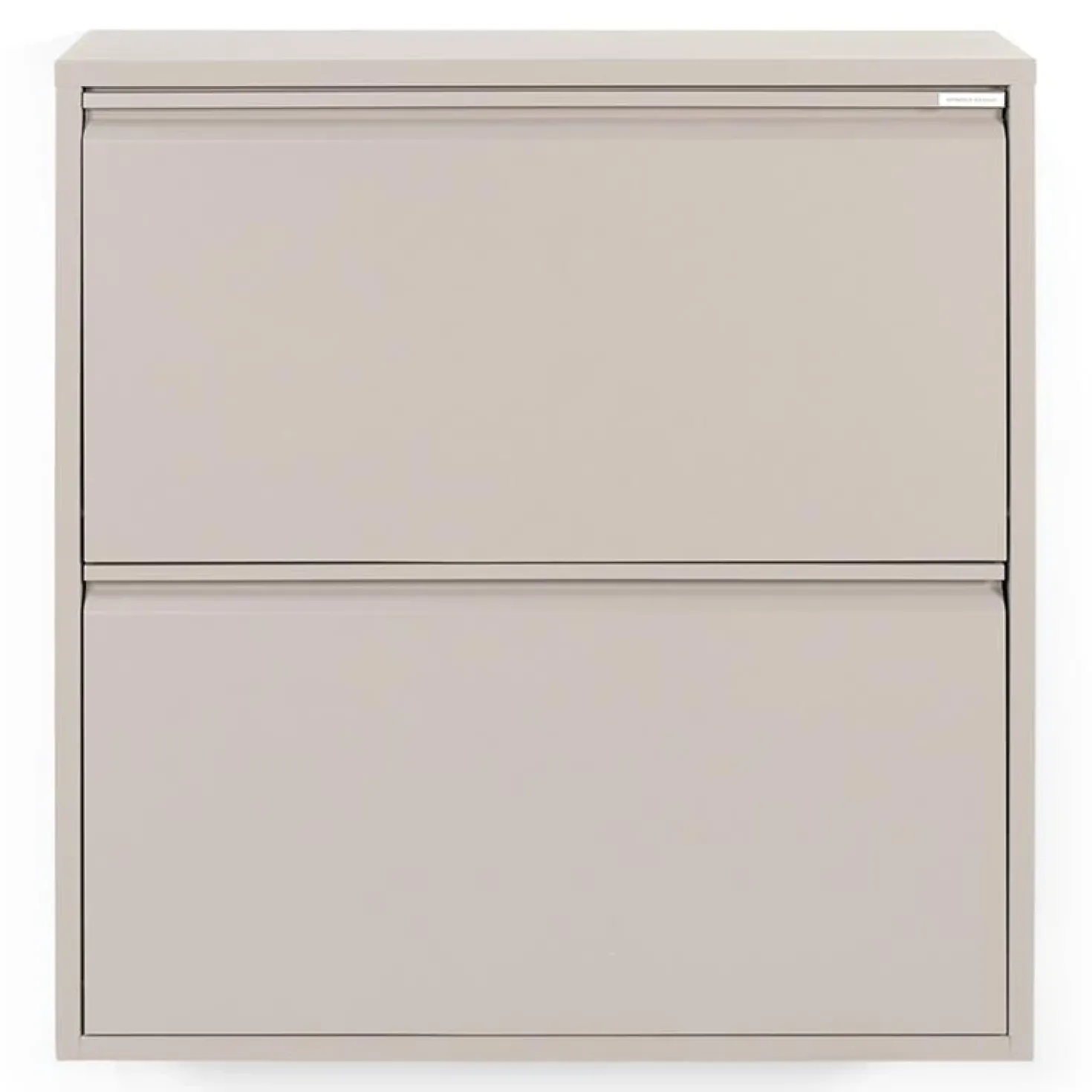 Schoenenkast industrieel Pippen (2 lades) – Taupe metaal