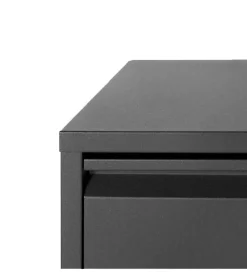 Schoenenkast industrieel Pippen (2 lades) – zwart metaal