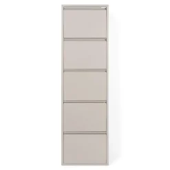 Schoenenkast industrieel Pippen (5 lades) – Taupe metaal