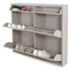 Schoenenkast industrieel Pippen (6 lades) - Taupe metaal