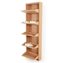 Schoenenkast industrieel Pippen (5 lades) – Terracotta metaal