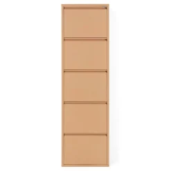 Schoenenkast industrieel Pippen (5 lades) – Terracotta metaal