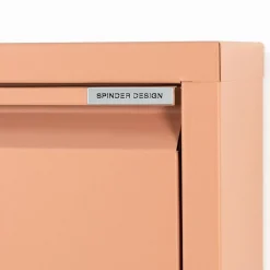 Schoenenkast industrieel Pippen (2 lades) – Terracotta metaal