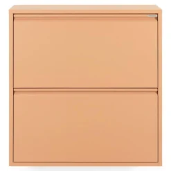 Schoenenkast industrieel Pippen (2 lades) – Terracotta metaal