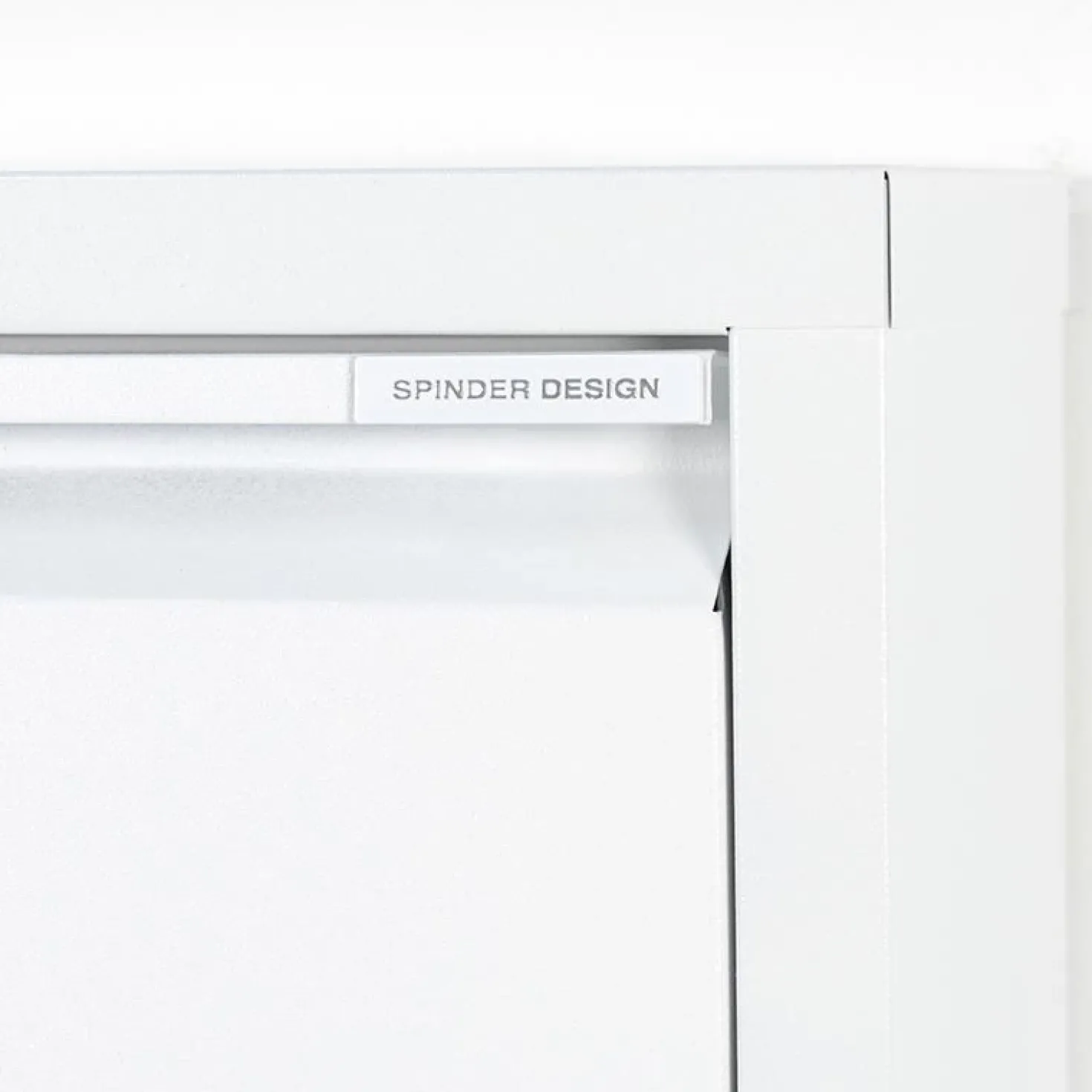 Schoenenkast industrieel Pippen (2 lades) – wit metaal