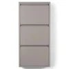Schoenenkast industrieel Pippen (3 lades) – Taupe metaal