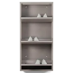 Schoenenkast industrieel Pippen (3 lades) – Taupe metaal