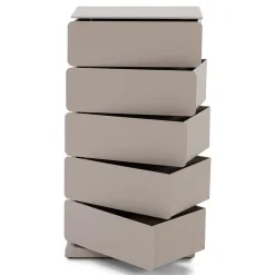 Schoenenkast industrieel Rodman (5 lades) – Taupe metaal