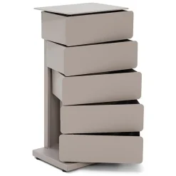 Schoenenkast industrieel Rodman (5 lades) – Taupe metaal