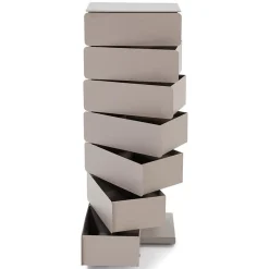 Schoenenkast industrieel Rodman (7 lades) - Taupe metaal