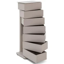 Schoenenkast industrieel Rodman (7 lades) - Taupe metaal