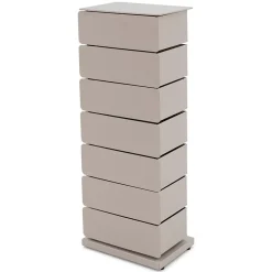 Schoenenkast industrieel Rodman (7 lades) - Taupe metaal