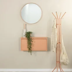 Schoenenkastje industrieel Pippen (1 lade) – Terracotta metaal