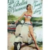 Scooter Les belles Vacances - metalen bord