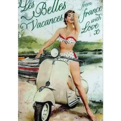 Scooter Les belles Vacances - metalen bord