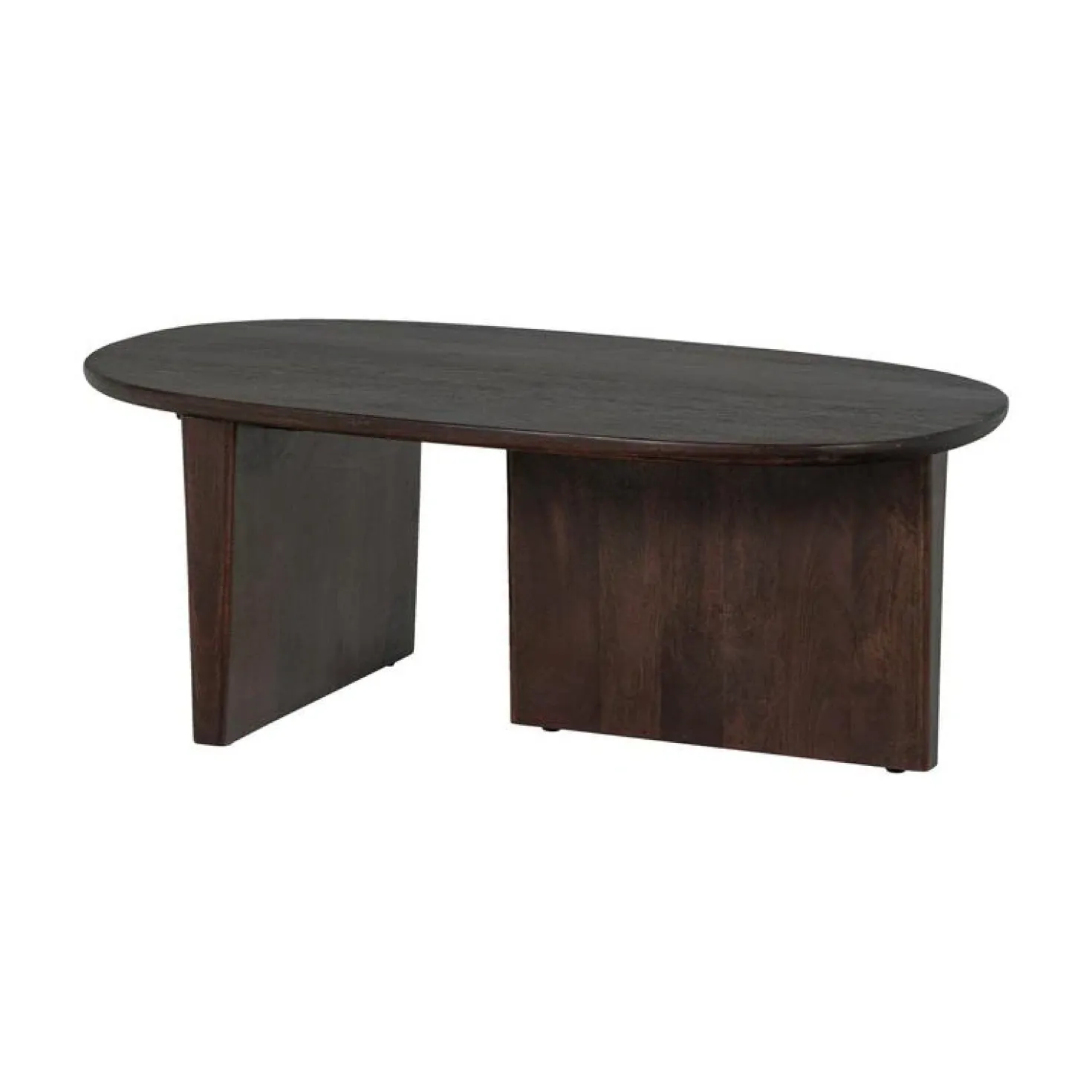 Seam Salontafel ovaal Mangohout Donkerbruin 110cm