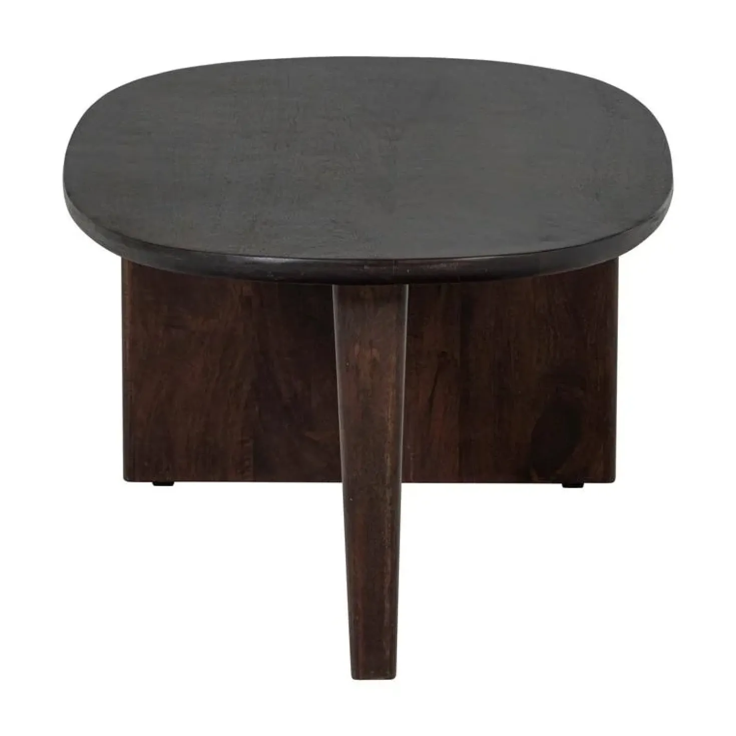 Seam Salontafel ovaal Mangohout Donkerbruin 110cm