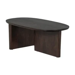 Seam Salontafel ovaal Mangohout Donkerbruin 110cm