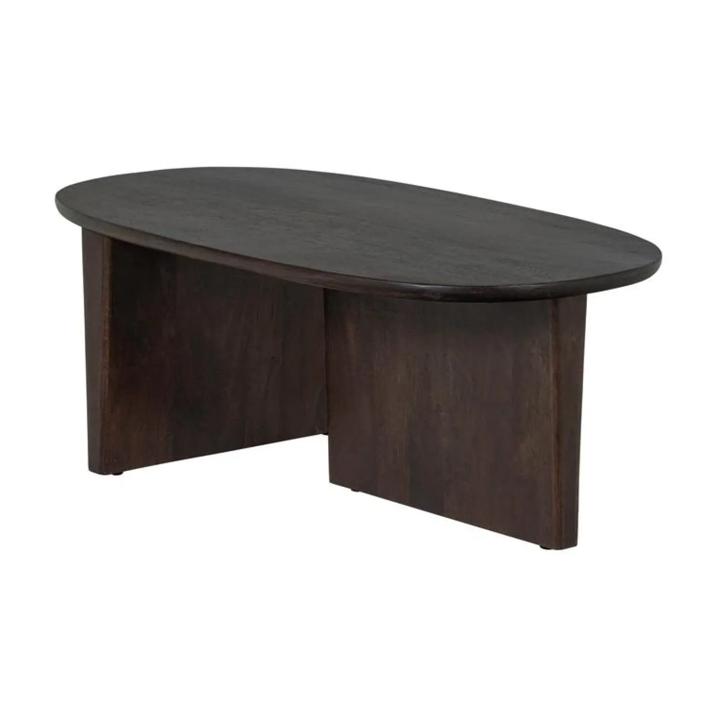 Seam Salontafel ovaal Mangohout Donkerbruin 110cm