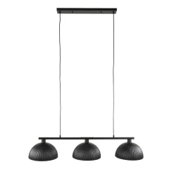 Sean 3-lichts Hanglamp ribbel goud/zwart