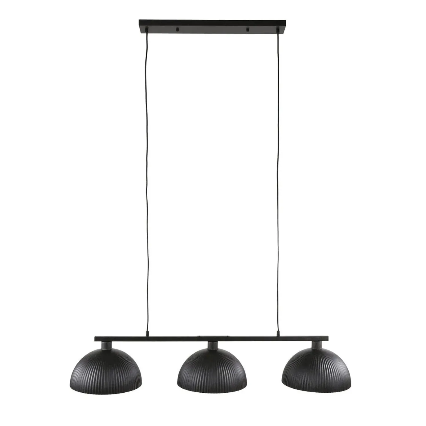 Sean 3-lichts Hanglamp ribbel goud/zwart